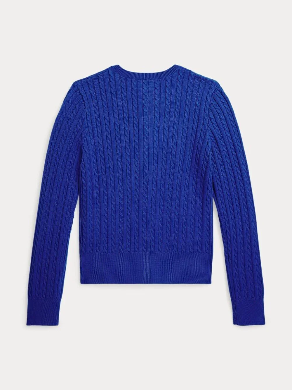 Ralph Lauren Sapphire Blue Mini-Cable 100% Cotton Cardigan NWT